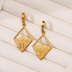 Pendientes colgantes de aro de acero inoxidable 304&nbsp;WG56A02-02