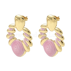 Pendientes de botón esmaltados de acero inoxidable 304&nbsp;SA-CBA46AF-09G