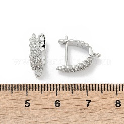Фурнитура для серег из латуни с кубическим цирконием&nbsp;KK-Q051-02P