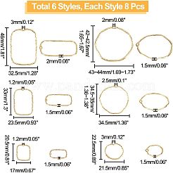 48 шт. 2 стиля сплава подвески с открытой задней панелью&nbsp;PALLOY-CA0002-29-1