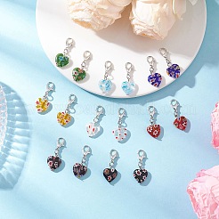 Подвесные украшения ручной работы в стиле миллефиори&nbsp;HJEW-JM04313