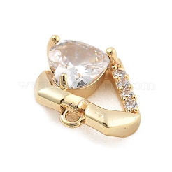 Pendentifs avec zircon cubiques à micro-pavés en laiton&nbsp;KK-D283-27G