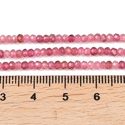 Нити из граненых ронделей из натурального розового турмалина&nbsp;G-F289-45-01