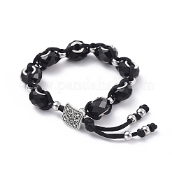 Плетеные браслеты из бисера ручной работы стеклянные европейские BJEW-JB05042-03