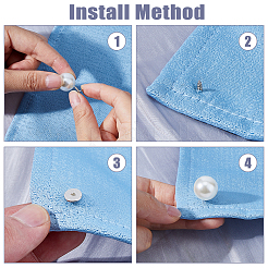 100 rivet en plastique imitation perle&nbsp;DIY-FH0007-05