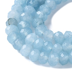 Окрашенная натуральная малайзия жадеит бусины пряди G-E316-2x4mm-64