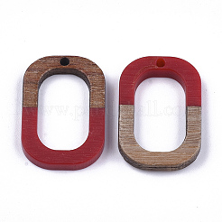 Pendentifs en bois de résine et de noyer&nbsp;RESI-S358-07H