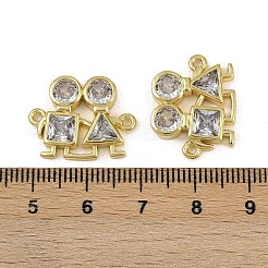 Латунные звенья с прозрачным кубическим цирконием KK-I358-006G