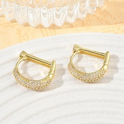Pendientes de aro de circonio cúbico de micro pave de latón&nbsp;KK-CBA30C7-23G