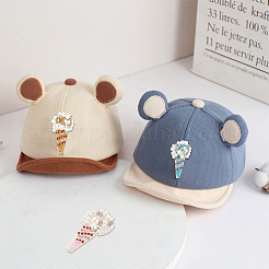 3 stücke 3 farben eis muster filz ornament zubehör&nbsp;DIY-FG0003-94