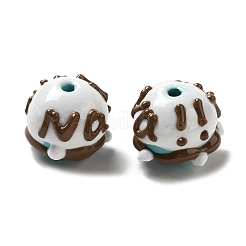 Ручная роспись акрилом с эмалевыми бусинами MACR-K354-38H