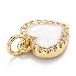 Латунные микропаве прозрачные подвески с фианитом&nbsp;ZIRC-M115-43G-B