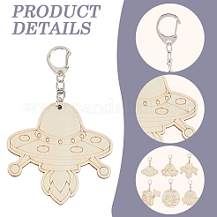 36 pièce de décorations suspendues en bois&nbsp;AJEW-CN0007-02C