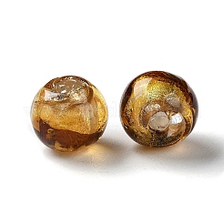 Sabbia dorata fatta a mano con filo di perline di murano in lamina d'argento&nbsp;LAMP-Z007-04A