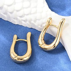 Латунные серьги обруча&nbsp;EJEW-Q016-16G