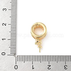 Латунные серьги-кольца из циркония KK-D369-02G