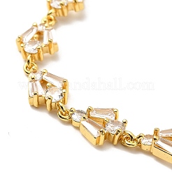 Bracciale a catena a maglie di angelo con zirconi cubici trasparenti&nbsp;BJEW-A132-06G