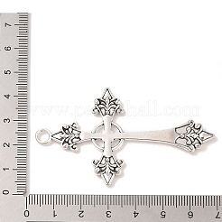 Крест тибетский стиль сплава большие кулоны&nbsp;TIBEP-Q058-04AS-LF