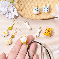 8 pendentif animal en porcelaine fait main&nbsp;PALLOY-SW00146
