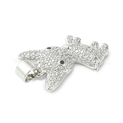 Латунные микро проложить кубического циркония подвески ZIRC-F138-03P