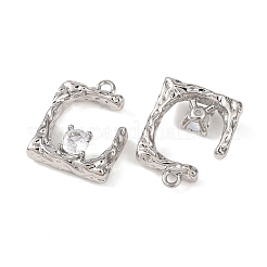 Pendentifs avec zircon cubiques à micro-pavés en laiton&nbsp;KK-A295-02B-P
