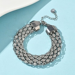 Браслеты-цепочки из нержавеющей стали 304 для женщин BJEW-D344-01P