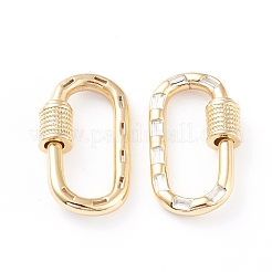 Messing Micro Pave Zirkonia Schraube Karabiner Schloss Charms&nbsp;X-ZIRC-L093-58A-G