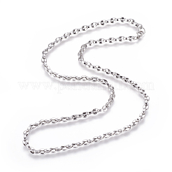 Не тускнеющие ожерелья из нержавеющей стали 304 с цепочками&nbsp;NJEW-L160-015P