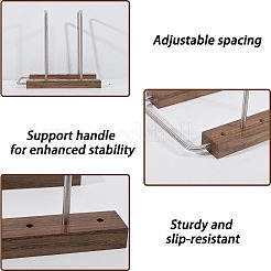 Étagère à disques vinyles en bois et fer&nbsp;ODIS-WH0025-346
