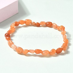 Браслеты из натуральных красных бусин авантюрина для мужчин и женщин&nbsp;LS-BJEW-I320-01B