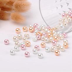Едва розовый перламутровый микс из стекла жемчужные бусины HY-X006-8mm-01
