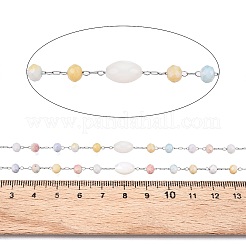 Цепочки из ракушек и хрустальных бусин ручной работы&nbsp;CHS-T006-09P