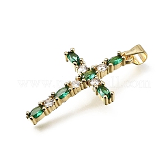 Pendentifs en laiton pavé de zirconiums cubiques de Pâques&nbsp;CU-E002-01C-G05
