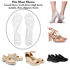 Прозрачные силиконовые накладки на обувь в форме сердца&nbsp;AJEW-WH0709-090