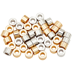 50шт 2 цвета латунные бусины&nbsp;KK-BBC0022-69