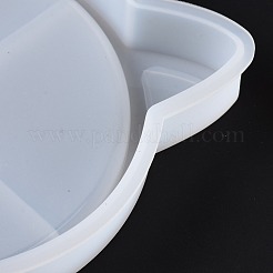 Moldes de silicona de silueta de bandeja de exhibición de cabeza de gato diy&nbsp;DIY-G058-D02