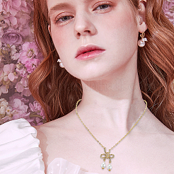 8 шт. латунные застежки с микропаве из прозрачного кубического циркония&nbsp;KK-BBC0018-57