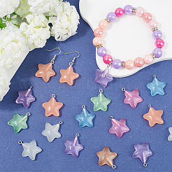 42шт 7 цвета светящиеся прозрачные подвески из смолы&nbsp;RESI-SP0001-38