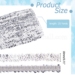 Polyester mit Pailletten-Spitzenbesatzband&nbsp;OCOR-WH0101-90B