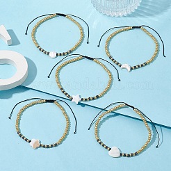 Стеклянные бусины плетеные бусины браслеты&nbsp;BJEW-JB09867