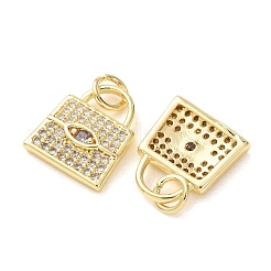 Messing micro pave klar zirkonia charme&nbsp;CU-E003-07G