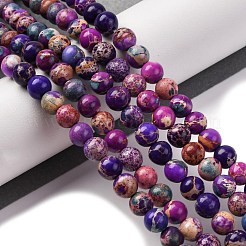 Brins de perles de jaspe impérial/régalite naturelle teintée/jaspe sédimentaire marin&nbsp;G-B124-C02-09