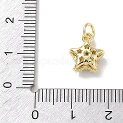 Breloques en laiton avec zircone cubique de micro pave&nbsp;KK-L268-030G-03