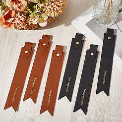 6 шт. 2-х цветные закладки из искусственной кожи AJEW-SP0002-26