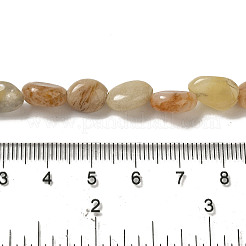 Природный Топаз нефрита бисер нитей G-B078-B02-01