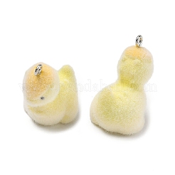 Флокированные подвески из непрозрачной смолы&nbsp;RESI-F064-A12