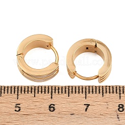 Серьги-кольца из нержавеющей стали 304 в полоску для женщин&nbsp;EJEW-L307-11G