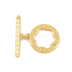 Плоские круглые латунные застежки-тоглы&nbsp;KK-G548-36