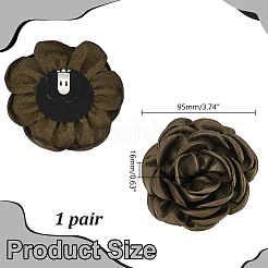 2 pieza de clips de hebilla de zapato de cuero sintético desmontables&nbsp;AJEW-AR0005-03B