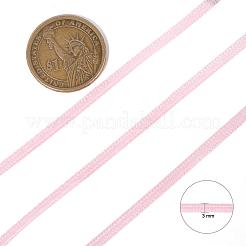 両面サテンリボン  ポリエステルリボン  ピンク  幅1/8インチ（3mm）  約880ヤード/ロール（804.672メートル/ロール）&nbsp;RC3mmY004